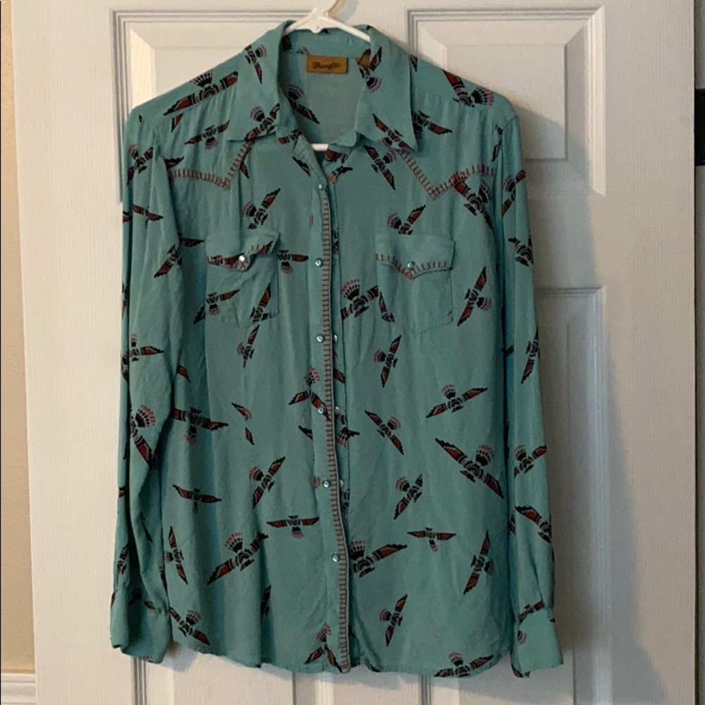 Vintage Wrangler pearl snap